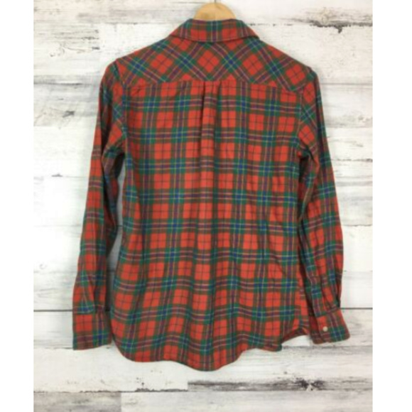 Uniqlo sz S Shirt Flannel Plaid Red Green LS - Picture 4 of 5